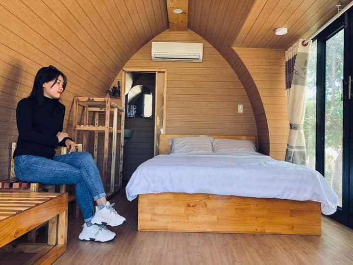 Phòng ngủ tại Homestay Lyti Sea đảo Phú Quý view biển cực đẹp